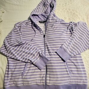 Light weight lands end womens terry cloth cardigan. Great for summer!